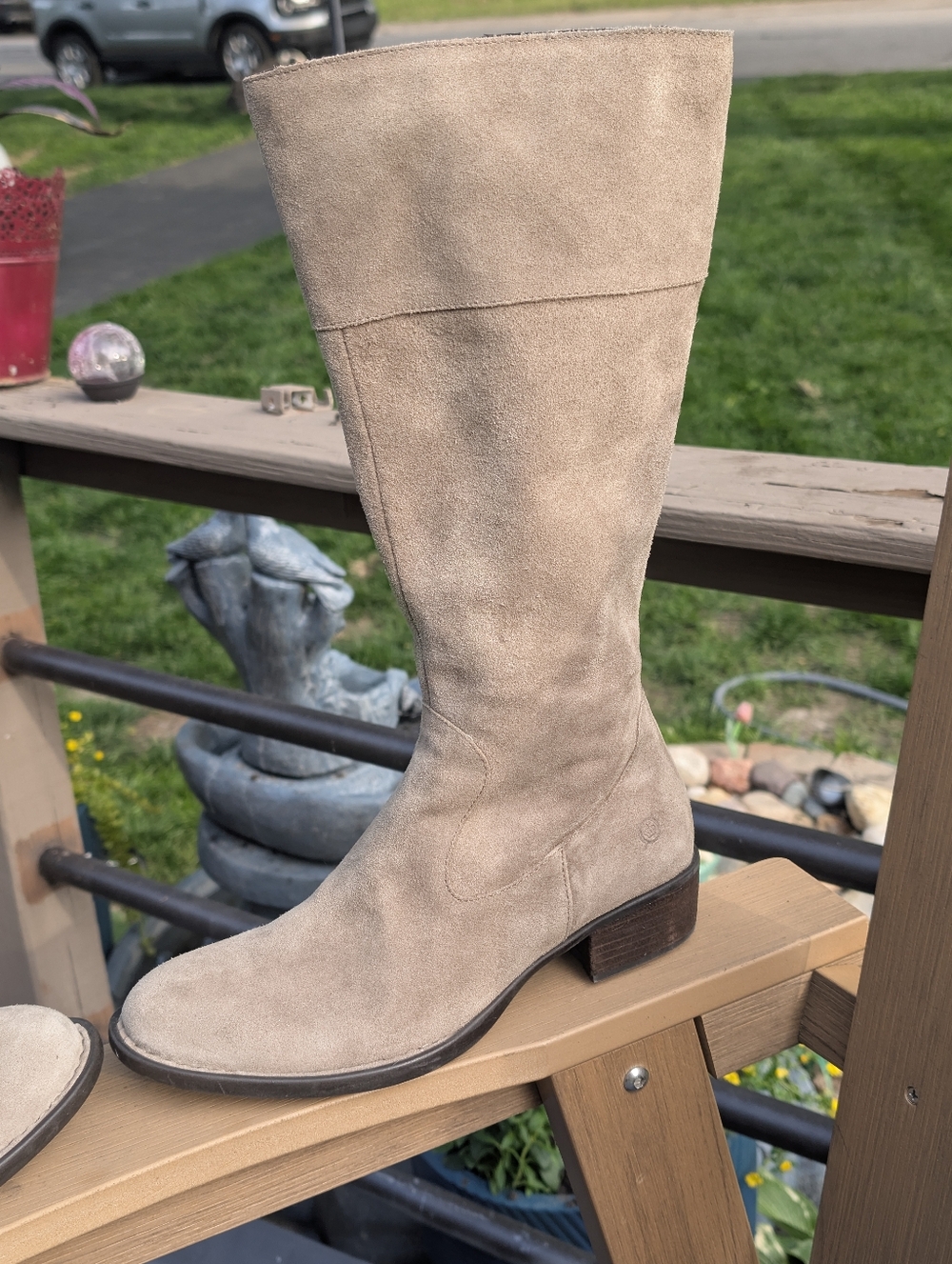 Suede Boots Tall Boots Riding Boots Size 9 - Picture 3 of 12